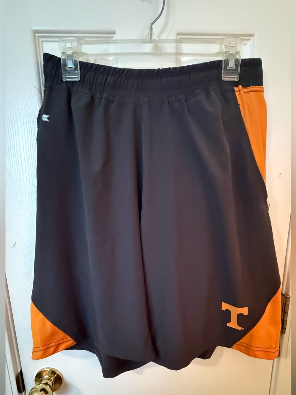 Men's Athletic Shorts - Dark grey with Orange Accents